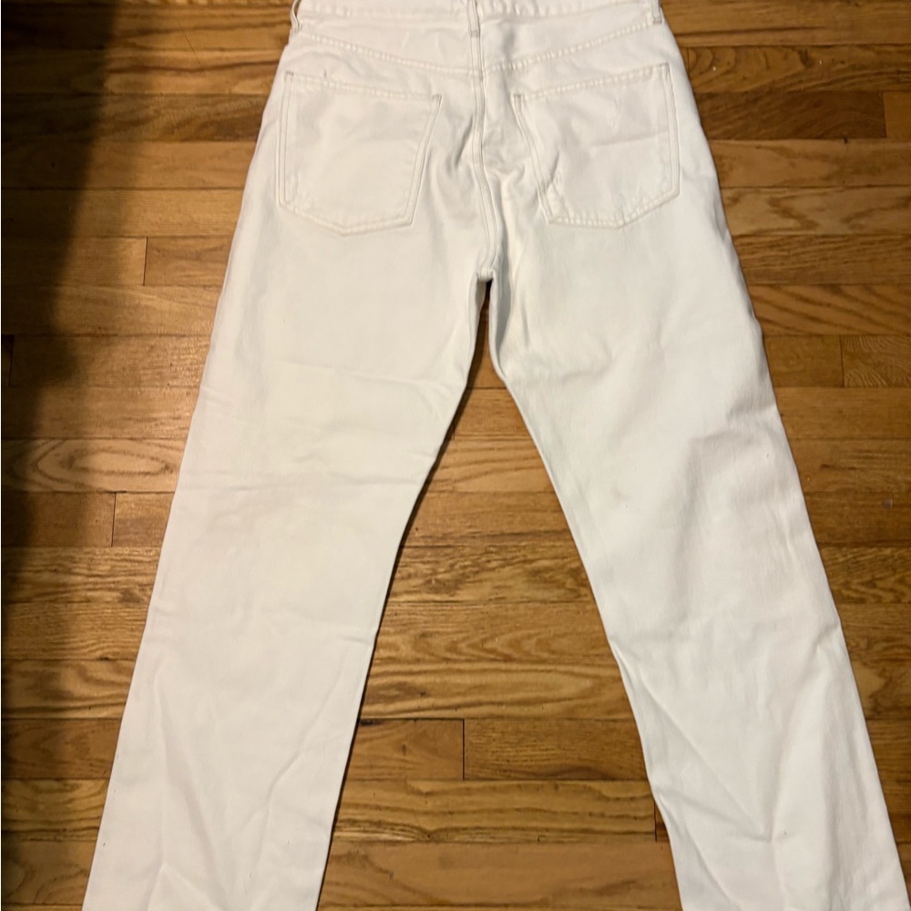 Agolde white distressed denim size 30 - Picture 5 of 5